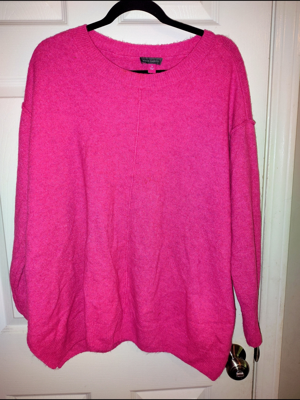 Vince Camuto Bright Pink Crewneck Sweater